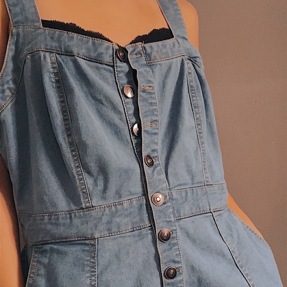 ~Light Blue Baggy Overall Shorts~<3 (Never Used) - Picture 5 of 5